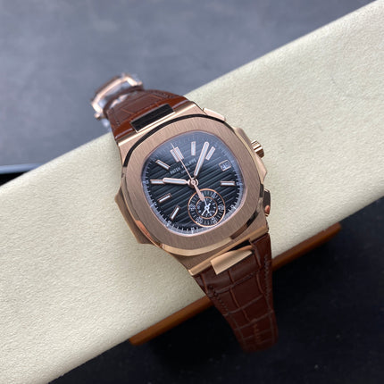 NAUTILUS ROSE GOLD CASE BLACK DIAL