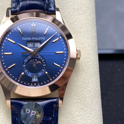 ANNUAL CALENDAR SELF-WINDING ROSE GOLD CASE BLUE SUNBURST DIAL