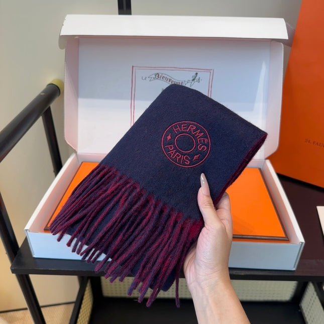 HERMES 25S SCARF 190 IN CASHMERE 854619