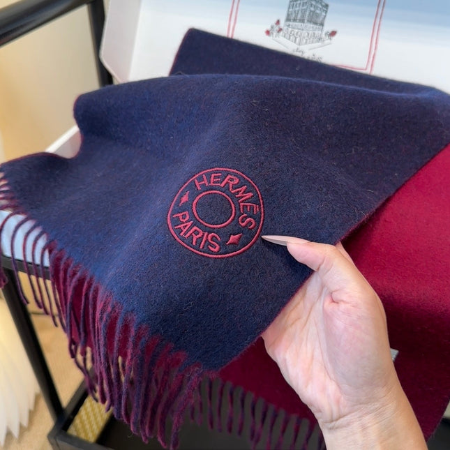HERMES 25S SCARF 190 IN CASHMERE 854619