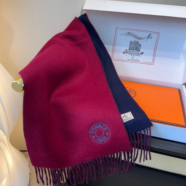 HERMES 25S SCARF 190 IN CASHMERE 854620