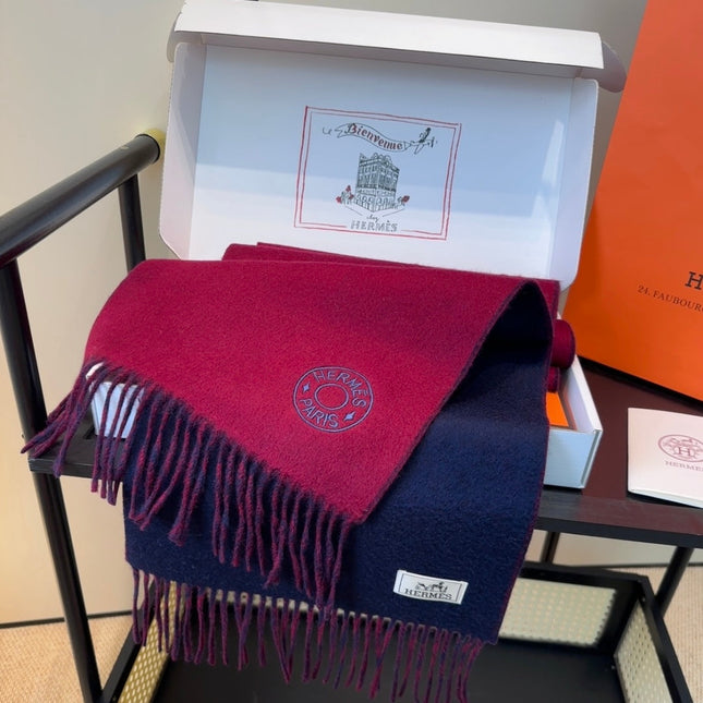 HERMES 25S SCARF 190 IN CASHMERE 854620