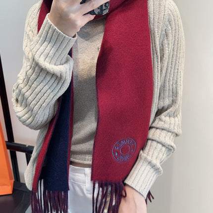 HERMES 25S SCARF 190 IN CASHMERE 854620