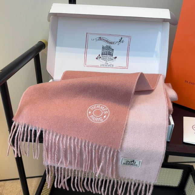 HERMES 25S SCARF 190 IN CASHMERE 854621