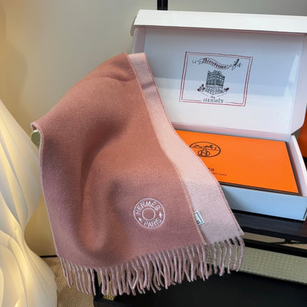 HERMES 25S SCARF 190 IN CASHMERE 854621