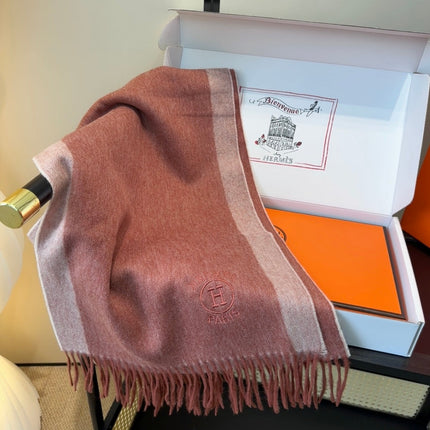 HERMES 25S SCARF 190 IN CASHMERE 854634