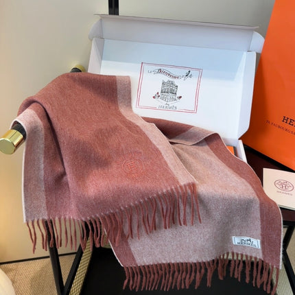 HERMES 25S SCARF 190 IN CASHMERE 854634