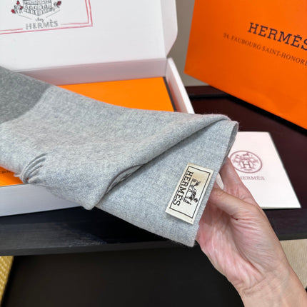 HERMES 25S SCARF 190 IN CASHMERE 986049