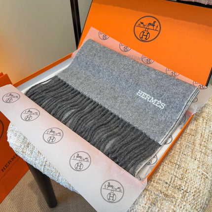 HERMES 25S SCARF 190 IN CASHMERE 987691