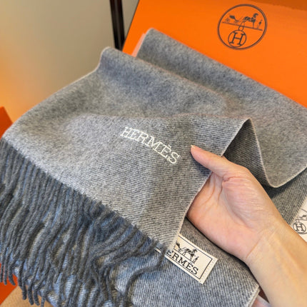 HERMES 25S SCARF 190 IN CASHMERE 987691