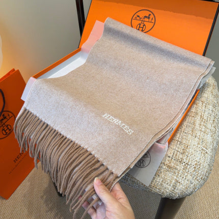 HERMES 25S SCARF 190 IN CASHMERE 987692