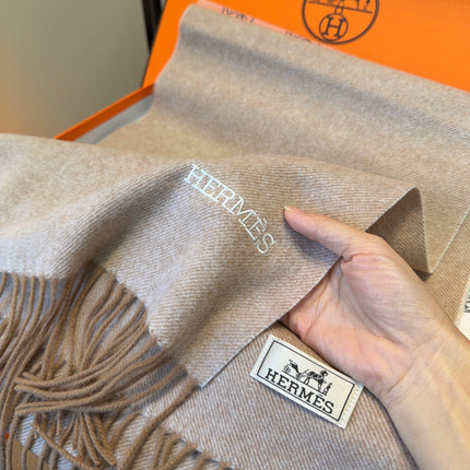 HERMES 25S SCARF 190 IN CASHMERE 987692