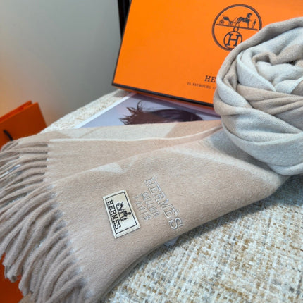 HERMES 25S SCARF 190 IN CASHMERE 987694