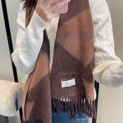 HERMES 25S SCARF 190 IN CASHMERE 987695