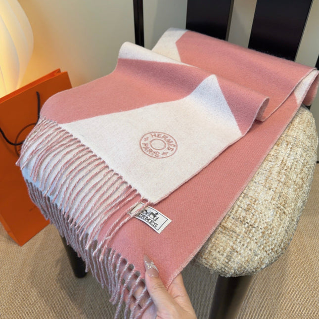 HERMES 25S SCARF 190 IN CASHMERE 989783