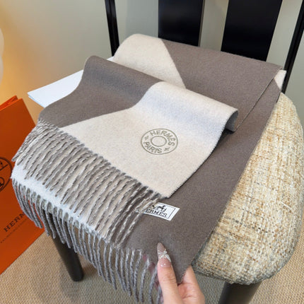 HERMES 25S SCARF 190 IN CASHMERE 989784