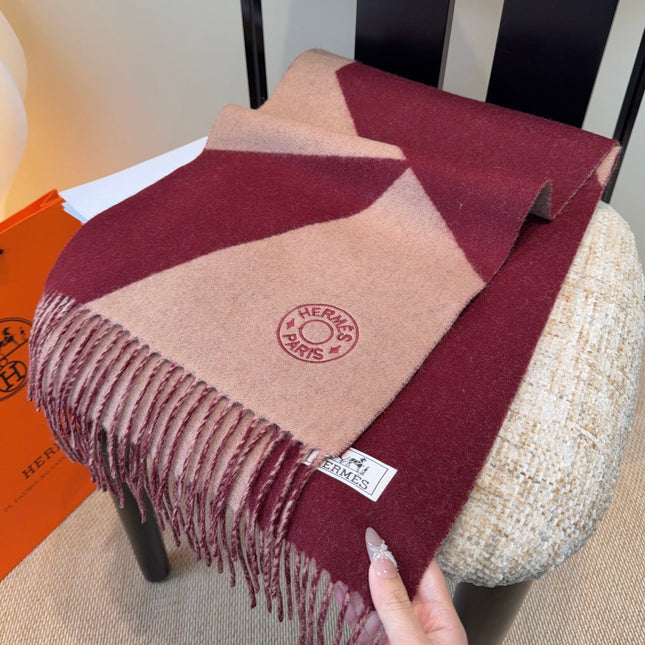 HERMES 25S SCARF 190 IN CASHMERE 989785