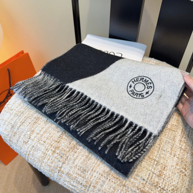 HERMES 25S SCARF 190 IN CASHMERE 989786
