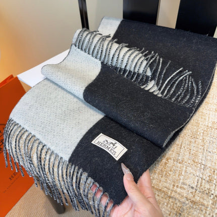 HERMES 25S SCARF 190 IN CASHMERE 989786