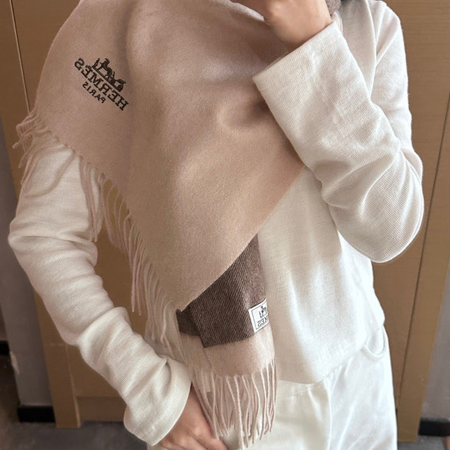 HERMES 25S SCARF 190 IN CASHMERE 991972
