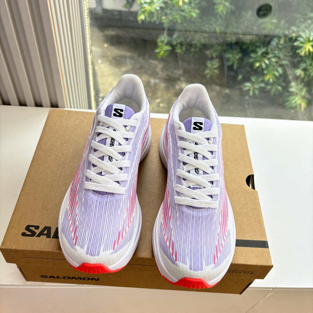 ALO 25S SALOMON SPECTUR SNEAKER IN PURPLE AND WHITE MESH FABRIC