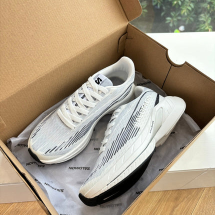 ALO 25S SALOMON SPECTUR SNEAKER IN BLACK AND WHITE MESH FABRIC
