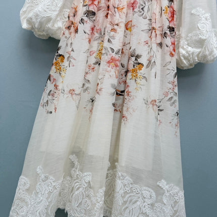 ZIMMERMANN 26S STAND COLLAR LONG-SLEEVE DRESS STYLE 140