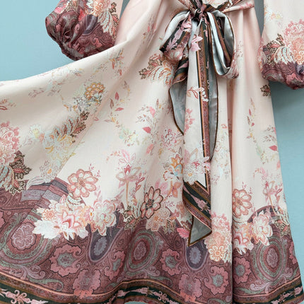 ZIMMERMANN 26S STAND COLLAR LONG-SLEEVE DRESS STYLE 137
