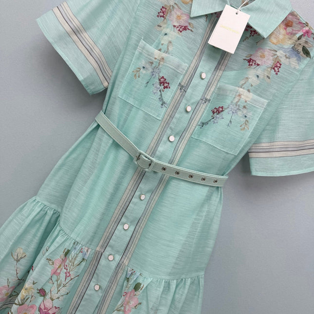 ZIMMERMANN 26S SHORT-SLEEVE SHIRT DRESS STYLE 107