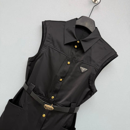 PRADA 26S SLEEVELESS COLLARED DRESS STYLE 867