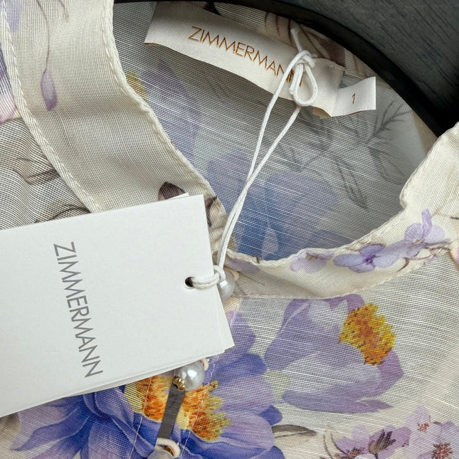 ZIMMERMANN 26S PATTERNED TOP AND SKIRT SET STYLE 24