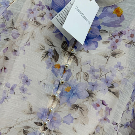 ZIMMERMANN 26S PATTERNED TOP AND SKIRT SET STYLE 24