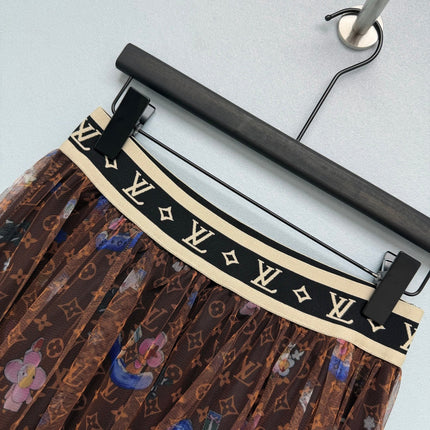 LV 26S PATTERNED CHIFFON SKIRT STYLE 171