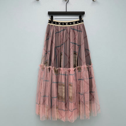 LV 26S PATTERNED CHIFFON SKIRT STYLE 169