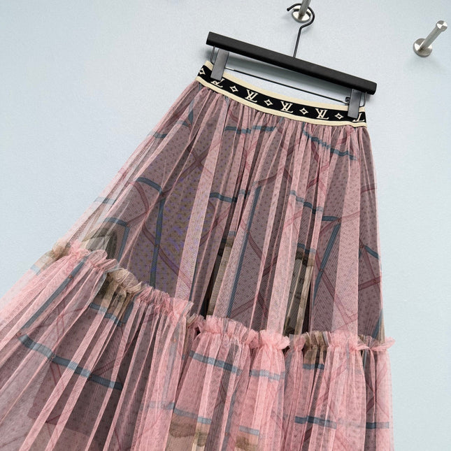 LV 26S PATTERNED CHIFFON SKIRT STYLE 169