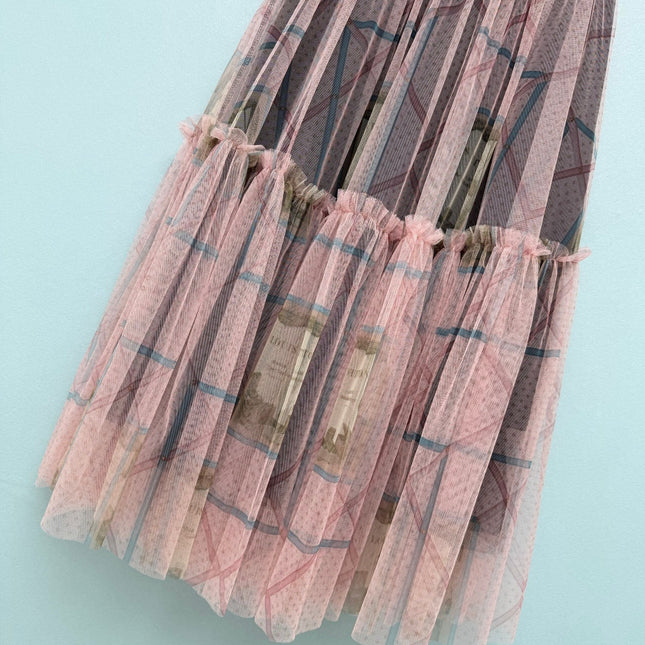 LV 26S PATTERNED CHIFFON SKIRT STYLE 169