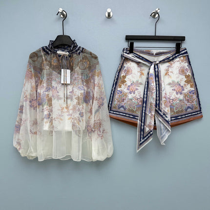 ZIMMERMANN 26S TOP AND SHORTS SET 315423