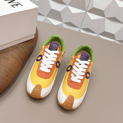 LOEWE 26S FLOW RUNNER SNEAKER IN MULTICOLOR CALFSKIN AND SUEDE STYLE 5
