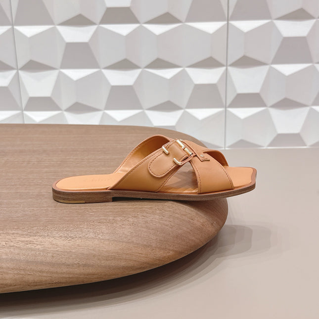 CHLOÉ 26S SANDALS IN LIGHT BROWN CALFSKIN