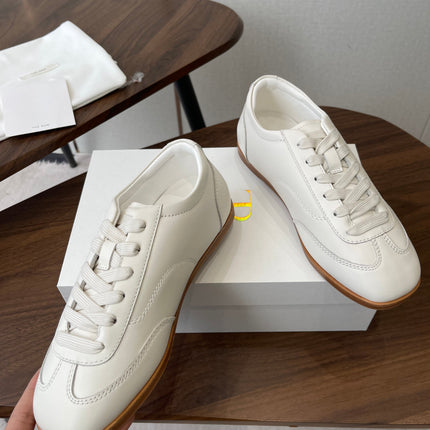 THE ROW 26S SNEAKERS IN WHITE CALFSKIN