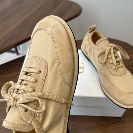 THE ROW 26S SNEAKERS IN BEIGE SUEDE AND FABRIC