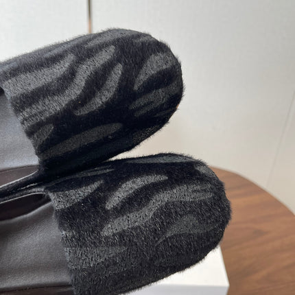 THE ROW 26S MARY JANES IN BLACK ZEBRA PRINT PONY HAIR
