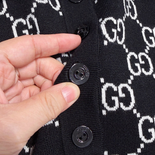 GUCCI 26S SHORT-SLEEVE KNIT POLO SHIRT 248