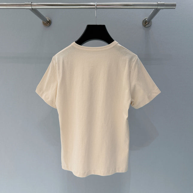 CHLOE CREWNECK T-SHIRT IN WHITE COTTON