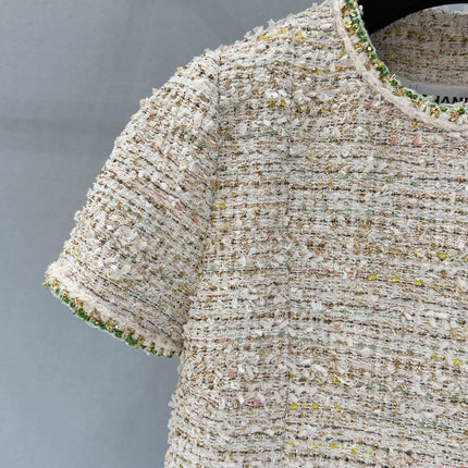CHANEL 26S SHORT-SLEEVE TWEED JACKET 891