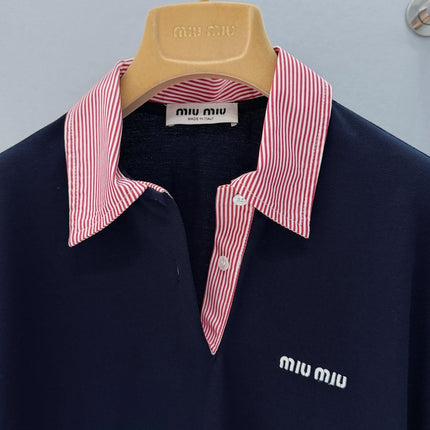 MIUMIU 26S LONG SLEEVE POLO SHIRT 896