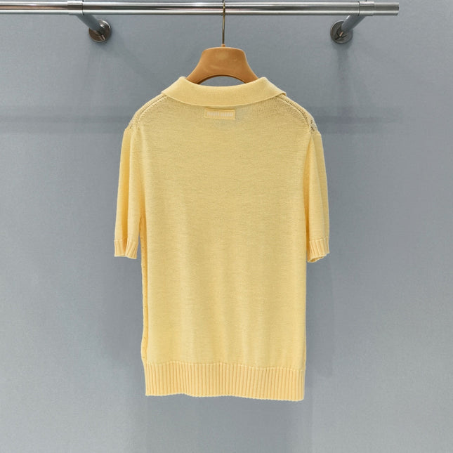 MIUMIU 26S KNITTED POLO SHIRT 882