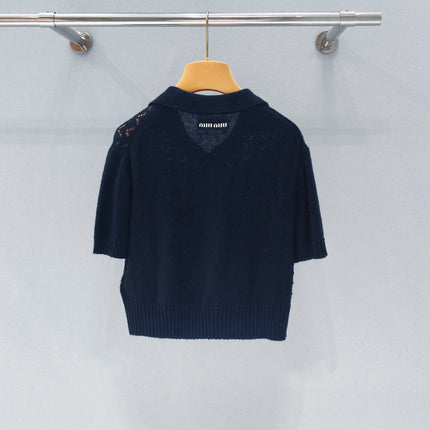 MIUMIU 26S KNITTED POLO SHIRT 881