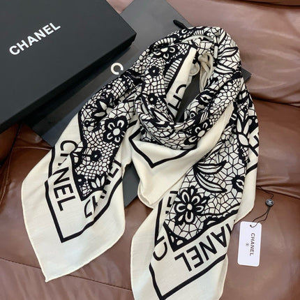 CHANEL 25S SCARF 135 CM IN CASHMERE AND SILK 943316