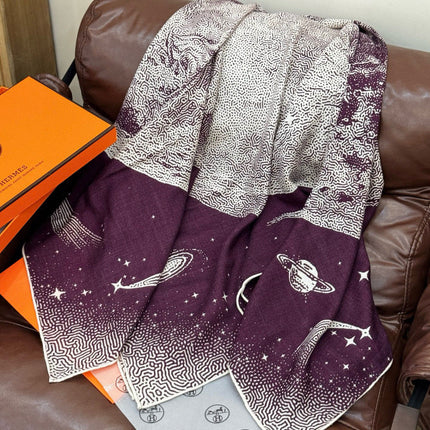 HERMES 25S SCARF 140 IN SILK CASHMERE 987419